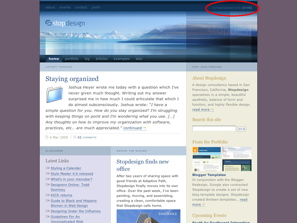 Stopdesign uses a remote link to point to its web host, (mt) Media Temple.