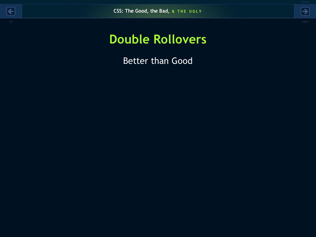 Last year's double rollover title slide