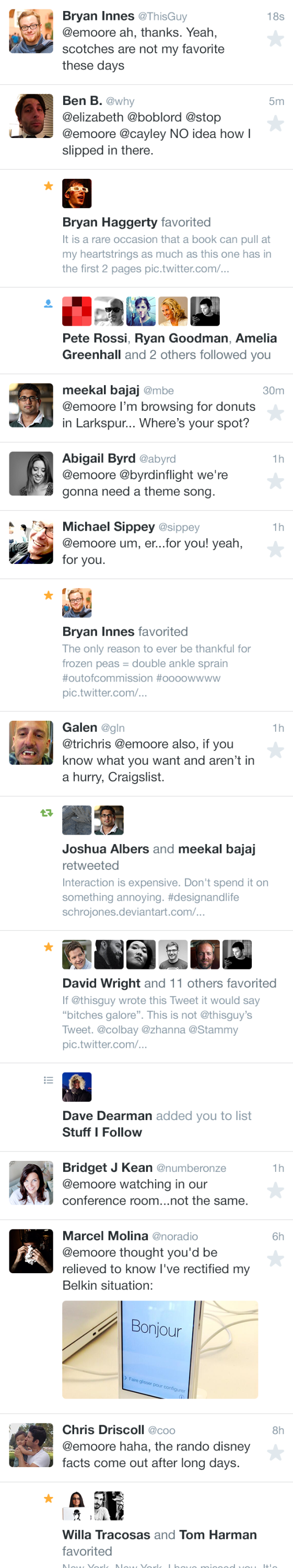 Twitter Highline mobile: Notifications