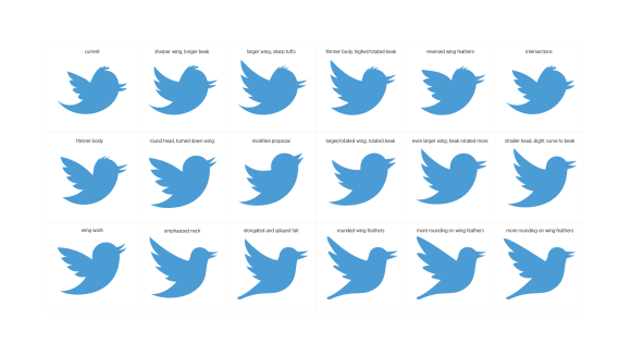 Twitter bird iterations