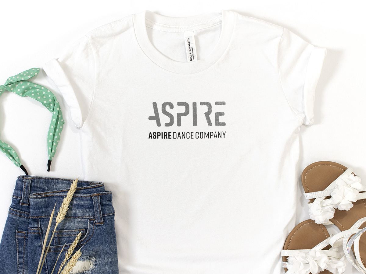 ADC product: white Aspire t-shirt